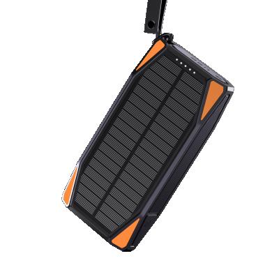 China Dual USB 10000mAh Solar Panel Charging Cell Phone Solar Power Bank Solar Panel PowerBank for sale