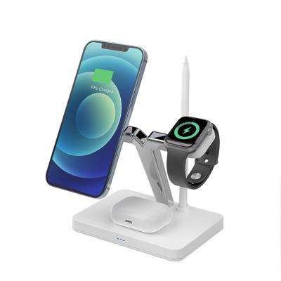 China Smart Watch 4 in 1 Fast Wireless Charger 4In1 Dock Charging Station Charging Stand for Apple Watch for All Qi Phone Charging for sale