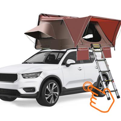 China Camouflage/Field Play Camping Outdoor Rooftop Garage Folding Car Top Tents for sale