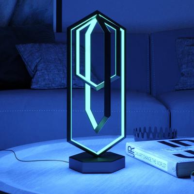 China New Design LED Table Lamp RGB+CCT Color Changing RGB Smart Lamp CHUSE Indoor Remote Control Creative Color Changing For Living Room for sale