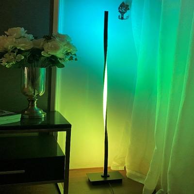 China Modern Modern ChuSe Nodic RGB App Control LED Color Changing Bedroom Position Floor Light Modern Remote for sale