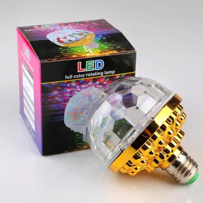 China Modern border special for factories to send rotating household LED bulb colorful flash wall lamp for sale