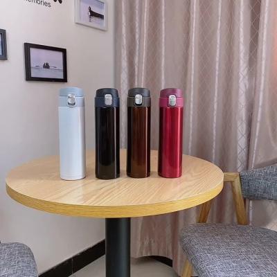 China Minimalist 4colors 16oz 500ml Thermos Bottle Stainless Steel Vacuum Flask With Bounce Lid for sale