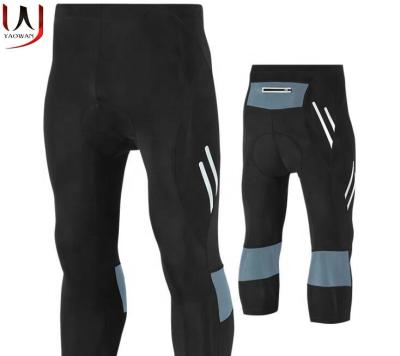 China Factory Wholesale Breathable Quick Dry Mens Cycling Pants Padded Bike Pants Customize Mens Mountain Bike Capri Pants for sale