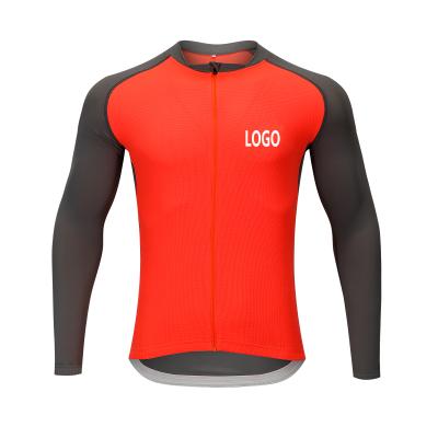 China Factory Wholesale Cycling Tank Top Breathable Mens Long Sleeve Customize Bike Tank Top Moisture Wicking Zipper Sleeves Long MTB Bike Shirt for sale