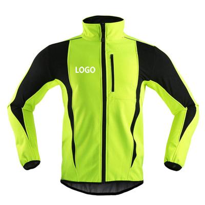 China Breathable OEM Winter Custom Windpoof Jacket Fleece Warm Up Softshell Cycling Inner Jacket Waterproof OEM Cycling Jacket for sale