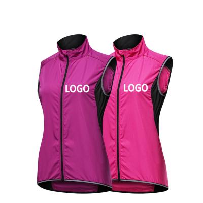 China Factory Wholesale Women Breathable Waterproof Cycling Vest Windproof Customize Women Cycling Running Vest Hiking Cycling Vest Bike Vest for sale