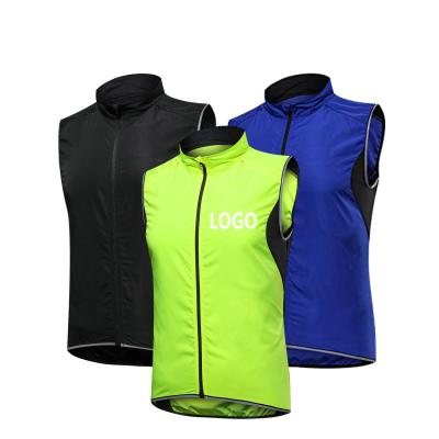 China Wholesale Custom Breathable Light Weight Mens Cycling Vest Waterproof Windproof Sleeveless Cycling Jacket Hiking Running Golf Cycling Vest for sale