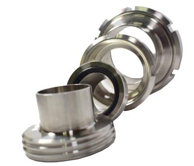 China High Durability SS316L Food Grade Flange Union Fitting Stainless Steel SMS Sanitary Flange Tri Clover Sanitary Union for sale