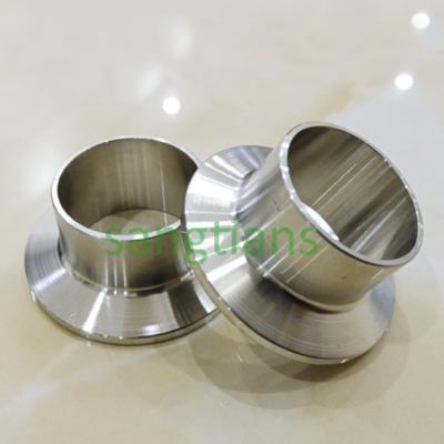 China Connect Pipes Food Grade Sanitary Stainless Steel Weld Pipe Ferrule Fittings Tri Flange Ferrule Maker for sale