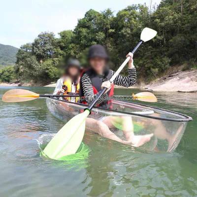 China Factory Wholesale 2 Person White Water Durable Clear Kayak Transparent Boat 2 Person Kayak Transparent Boat for sale