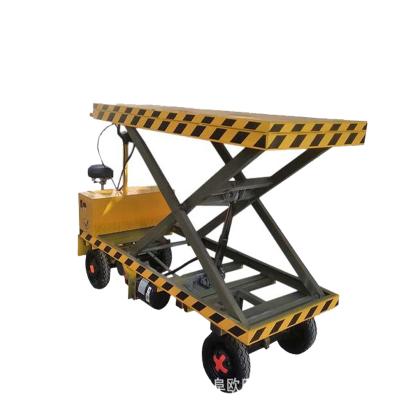 China Electric Transport Cargo Hydraulic Lifting Platform Truck Platform Lift Trolley for sale