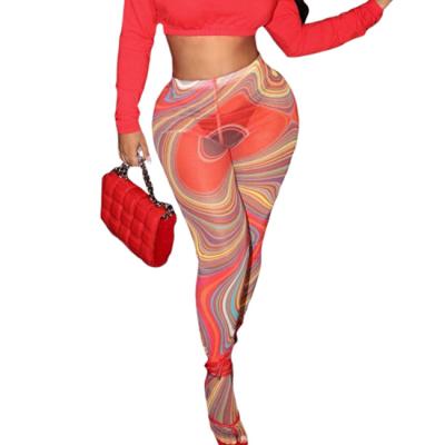 China Top Selling Women's Net Shape Midwaist Pants Thin Women's Sports Breathable Tights for sale