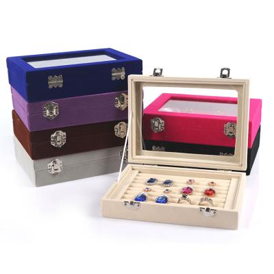 China PU Leather Pilou Jewelry Box Ring Window Display Box Storage Box Belt Cover for sale