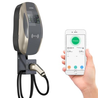 China Evse 32a Single Phase Type2 AC Ev Charger Wallbox 7kw 11kw Home Electric Car Charger Ev Station Charging Portable LS-EVC-11-10222 for sale