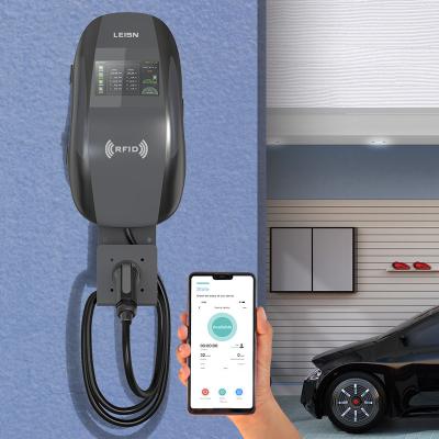 China LEISN Electric Vehicle Car Charging Station Type - 2 7kw Ev Wallbox Ocpp1.6 Charger Ev Charger For Tesla Ev Charger LSEVC-07-10222 for sale