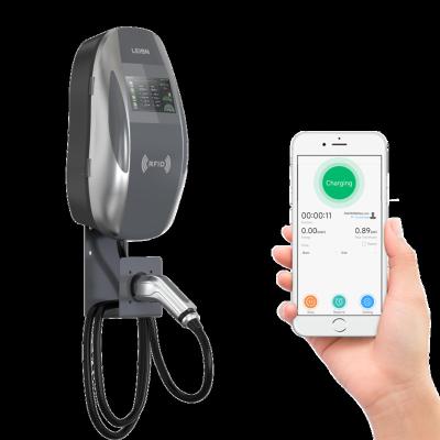 China LEISN Electric Car Charger Reference Ocpp 3 Phase 32a 16a Ev Charger Wallbox 22kw Type2 Fast Charging Station LS-EVC-22-10222 for sale