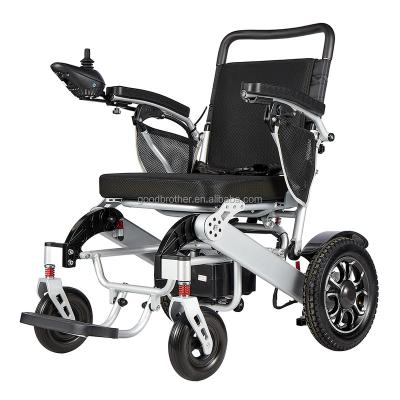 China Hot Sale Aluminum Alloy Remote Control Lightweight Folding Wheelchair Electric Wheelchair For Disbaled for sale