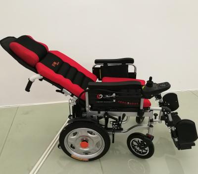 China HG-W680S 250W*2 full lying motor portable with back spring electric power steel fulllying wheelchair for old man for sale