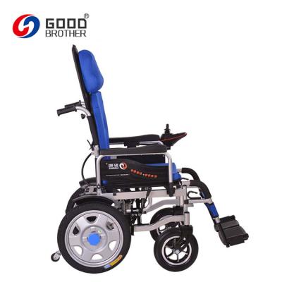 China PU Wheel HG-W680A Adjustable Pedal Travel Folding Electric Wheelchair With Lithium Battery for sale