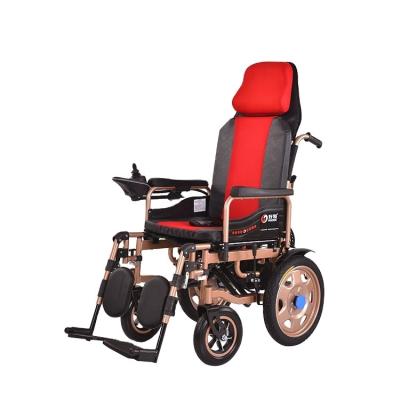 China Aluminum alloy rubber lightweight rear hub hot sale wheel HG-W680B electric power foldable wheelchair for sale