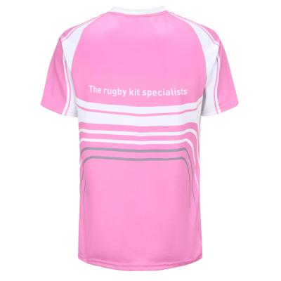 China Antibacterial Outstanding Service Highest Quality Pink Design Your Own Logo Compression Uniform League Rugby Tank Top for sale