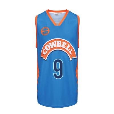 China Sample Antibacterial Available Bright Blue Color Breathable Polyester Fabric Players Numbers Customize My Own Basketball Tank Top for sale