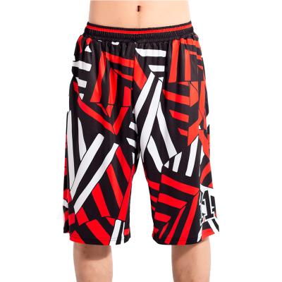 China Custom Made High Quality Antibacterial Logo Printing Polyester Fabric Men Basketball Shorts Sportswear Sublimation All Over for sale