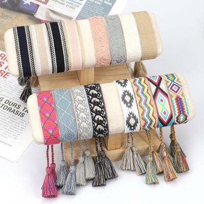 China FASHIONABLE D Home Jewelry Nepal Hand Rope Accessories Handmade Alphabet Woven Cotton Woven Bracelets Colors #0-99 for sale