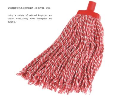 China Sustainable mix wet mop; 4 Color Polyester And Cotton Blend Mop Refill Wet Head Strong Absorption And Durable for sale