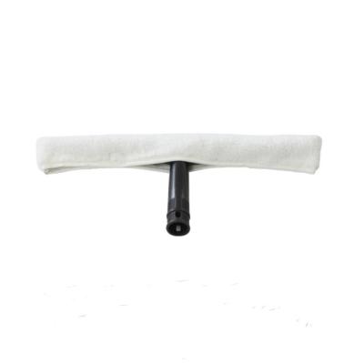 China Durable T-Bar Window Plastic Squeegee & Glass Wiper Replaceable Microfiber Cloth for sale