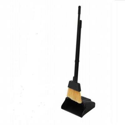 China Commercial Iron Handle Wind Proof Lobby Dustpan and Iron Handle Combo Angle Broom LX4034 for sale