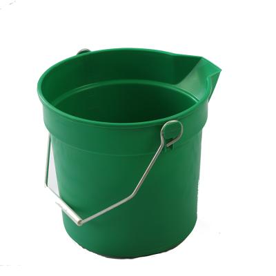 China 10L plastic colored plastic cleaning bucket with degree for sale