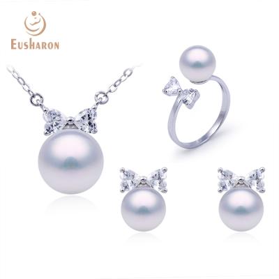 China Trendy Fashion Women Gift Party Pearl Jewelry Sets Jewelry Ring Necklace Pendant Jewelry Earring Sets for sale