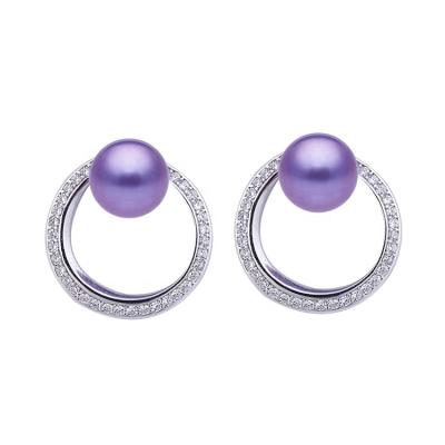 China ER0214CP CLASSIC Natural Freshwater Pearl Earrings Jewelry 100% 925 Sterling Silver Women Stud Earrings For Women for sale