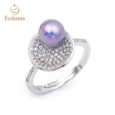 China TRENDY Fashion Ladies Ring Lavender Mom Pearl Ring silver mount for sale