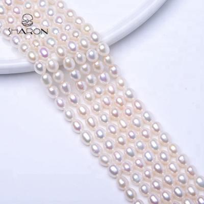 China Jewelry Preparing 5-5.5mm Round Freshwater Close To Love Pearl Wish Pearl Natural Strand Rice Pearl Loose Beads for sale