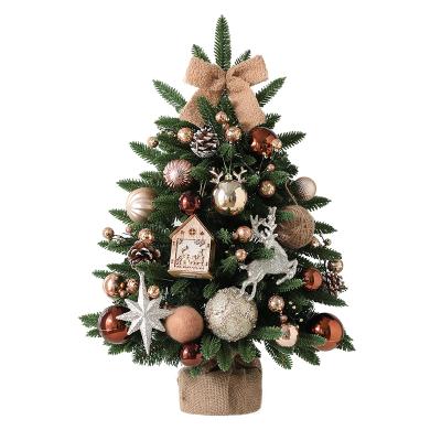 China Wholesale New Style Solvent Resistance White PE and PVC Christmas Tree Mini Artificial Indoor Home Decoration for sale