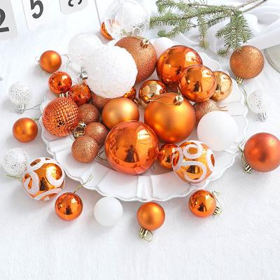 China Gangheng navidads&2021decoracion Merry Christmas plastic lo nuevo boxed 36pcs set Christmas plastic balls wholesale for sale