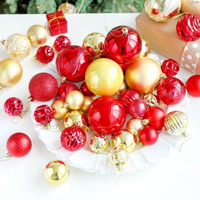 China Christamas home decoracion gangheng novedad christmas ornaments 34PCS decoration ball plastic for sale