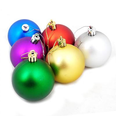 China 6pcs Christmas Tree Decorations Balls Christmas Ornament Environmentally Friendly Glitter Hanging Christmas Plastic Balls Ornament Natale for sale