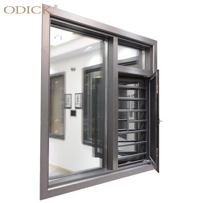 China Shatterproof Folding Screen Burglar Proof Window Designs Black Window Glass Impact Curtains Shatterproof Window For Home for sale