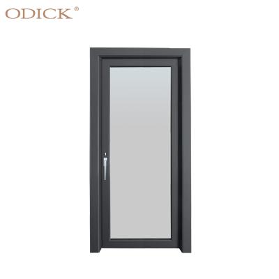 China Modern Flat Aluminum Exterior Glass Door Hurricane Security Price Door Ghana Aluminum Swing Door for sale