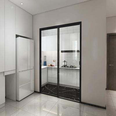 China Modern Aluminum Single Glazed Double Doors Combine Graphic Design Modern Exterior Ghana Door Price for sale