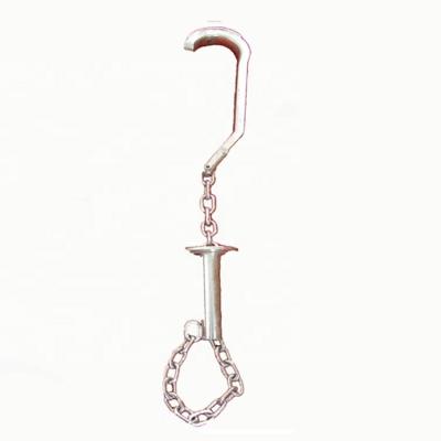 China POULTRY pig slaughterhouse equipment tube rail carcass hanging hooks/slaughterhouse meat rolling cart hanging hooks for sale