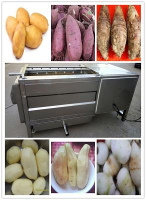 China Brush Rollers Or Customized Automatic Washer And Peeler For Cassava for sale