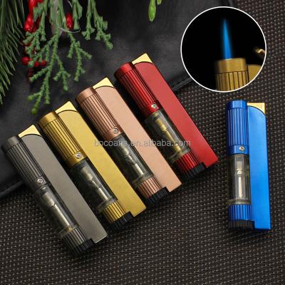 China Wholesale ZY030 Metal Direct Inflatable Cigarette Impact Tank Combustible Gas Lighter Windproof Lighter CLASSIC Creative Visual for sale