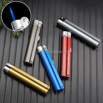 China DL374 Single Direct Inflatable Cigarette Lighter Impact Flame Wire Drawing Lighter Metal Windproof Lighter Creative CLASSIC for sale