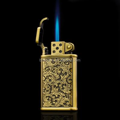 China CLASSIC Creative Inflatable Windproof Flame Creative Inflatable Cigarette Lighter XF104 Personality Tang Sketch Metal Cigarette Lighter for sale