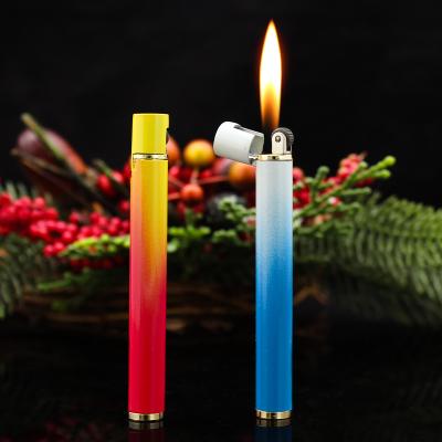 China CLASSIC Creative Metal Inflatable Lighter Metal Open Flame Cigarette Grinder Lighter Personalized Cigarette Set Can Be Put In The Cig for sale